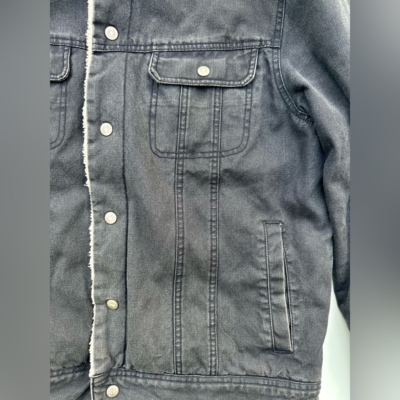 Faherty Timberline Organic Cotton Primaloft Trucker Jean Jacket Washed Sherpa, L - Picture 6 of 13
